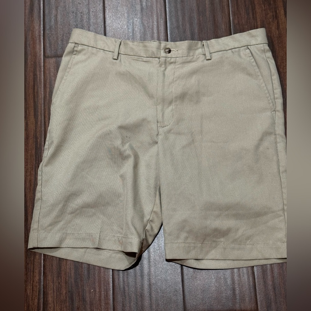 Greg Norman Collection Beige Men's Flat Front Shorts